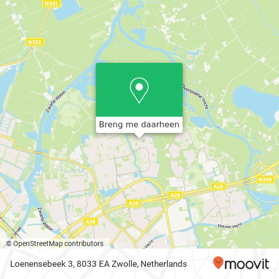 Loenensebeek 3, 8033 EA Zwolle kaart