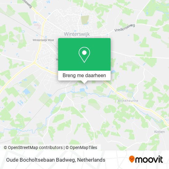 Oude Bocholtsebaan Badweg kaart