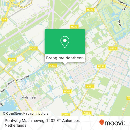 Pontweg Machineweg, 1432 ET Aalsmeer kaart