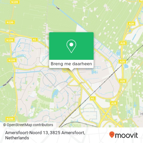 Amersfoort-Noord 13, 3825 Amersfoort kaart