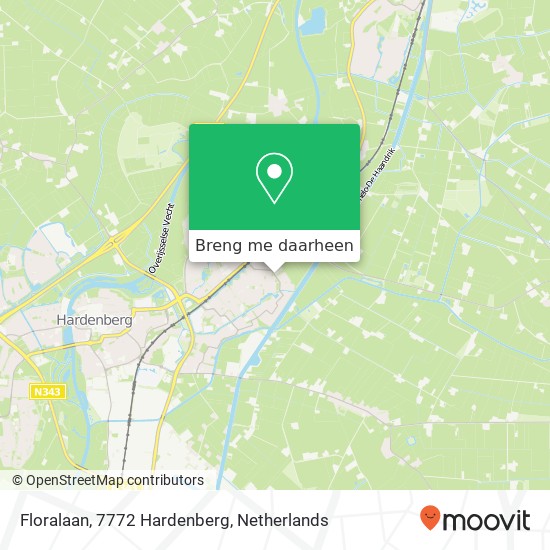 Floralaan, 7772 Hardenberg kaart