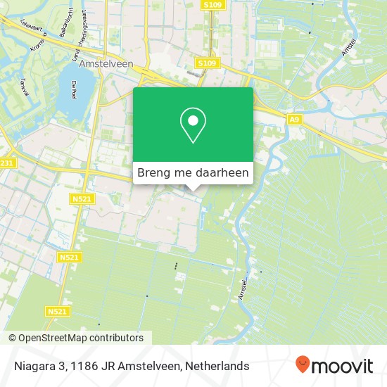 Niagara 3, 1186 JR Amstelveen kaart