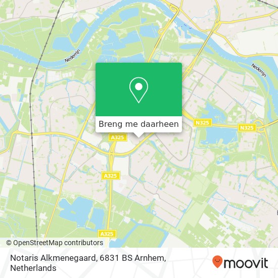 Notaris Alkmenegaard, 6831 BS Arnhem kaart
