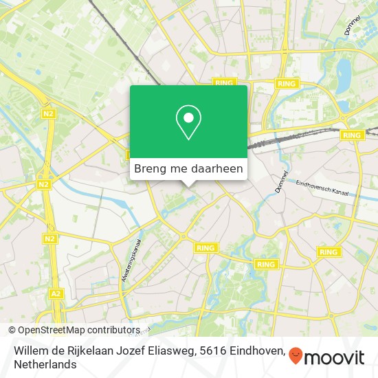 Willem de Rijkelaan Jozef Eliasweg, 5616 Eindhoven kaart