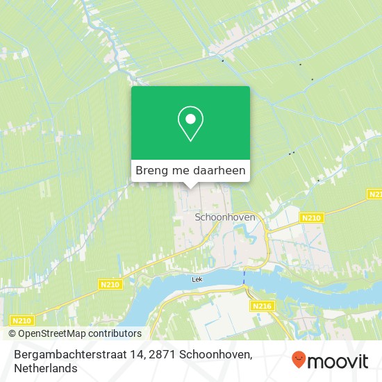 Bergambachterstraat 14, 2871 Schoonhoven kaart