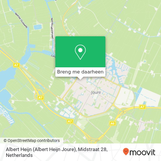 Albert Heijn (Albert Heijn Joure), Midstraat 28 kaart