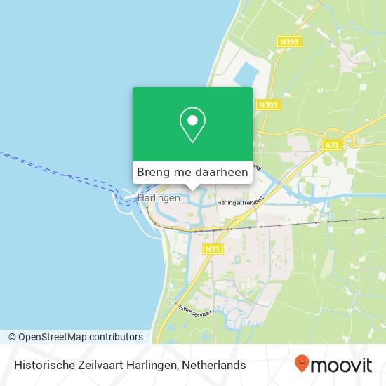 Historische Zeilvaart Harlingen kaart