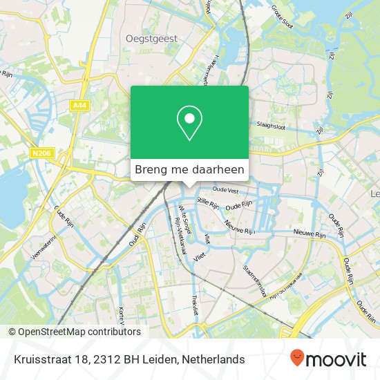 Kruisstraat 18, 2312 BH Leiden kaart