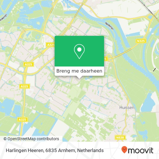 Harlingen Heeren, 6835 Arnhem kaart