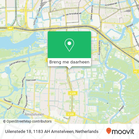 Uilenstede 18, 1183 AH Amstelveen kaart