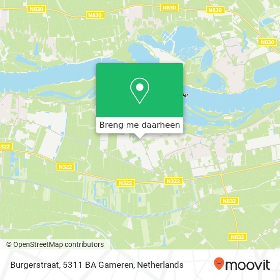 Burgerstraat, 5311 BA Gameren kaart