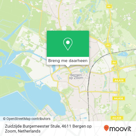 Zuidzijde Burgemeester Stule, 4611 Bergen op Zoom kaart