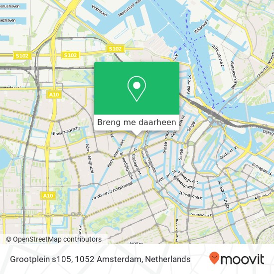 Grootplein s105, 1052 Amsterdam kaart