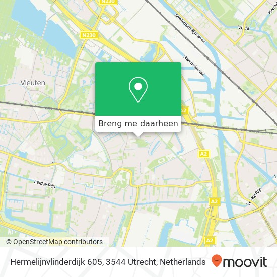 Hermelijnvlinderdijk 605, 3544 Utrecht kaart