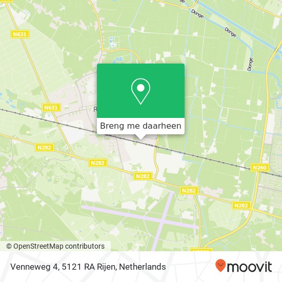 Venneweg 4, 5121 RA Rijen kaart
