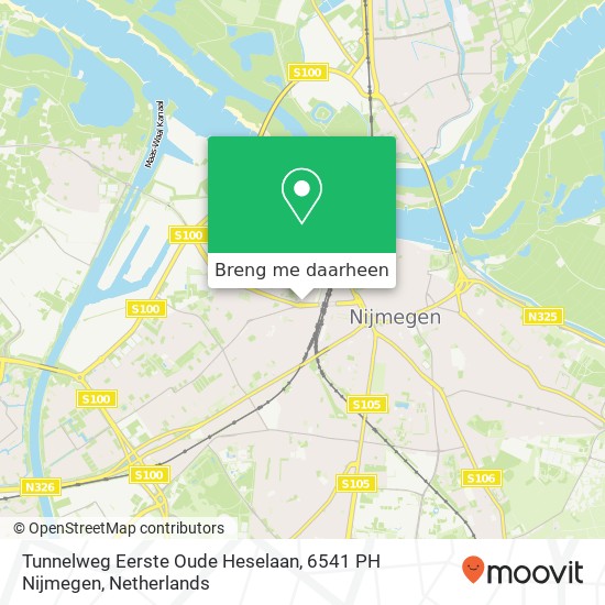Tunnelweg Eerste Oude Heselaan, 6541 PH Nijmegen kaart