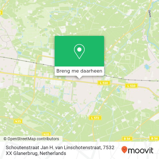 Schoutenstraat Jan H. van Linschotenstraat, 7532 XX Glanerbrug kaart