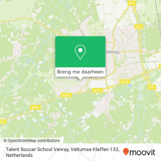 Talent Soccer School Venray, Veltumse Kleffen 132 kaart