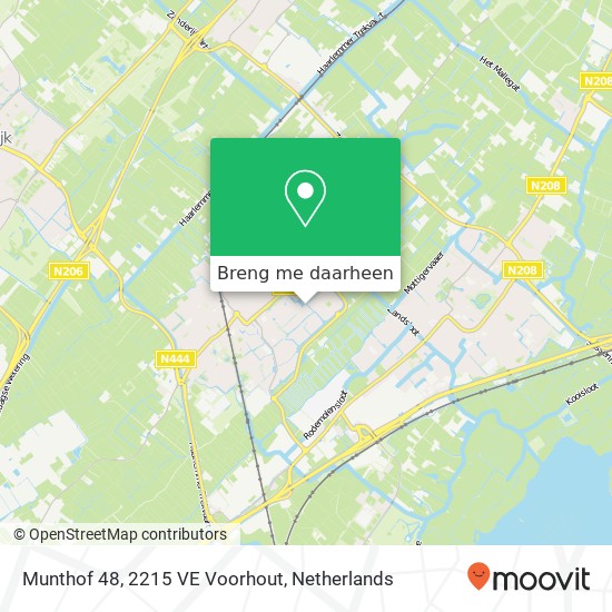 Munthof 48, 2215 VE Voorhout kaart