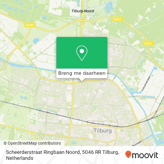 Scheerderstraat Ringbaan Noord, 5046 RR Tilburg kaart