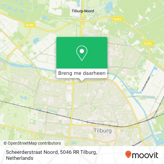 Scheerderstraat Noord, 5046 RR Tilburg kaart