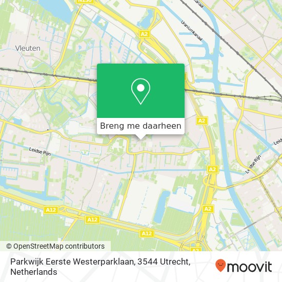 Parkwijk Eerste Westerparklaan, 3544 Utrecht kaart