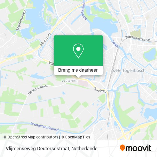 Vlijmenseweg Deutersestraat kaart