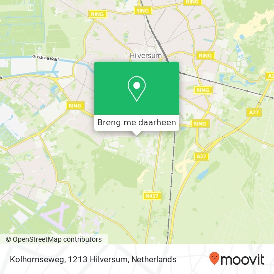 Kolhornseweg, 1213 Hilversum kaart