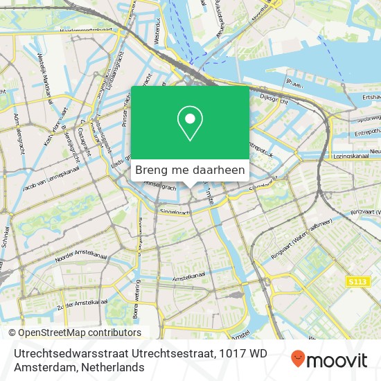 Utrechtsedwarsstraat Utrechtsestraat, 1017 WD Amsterdam kaart