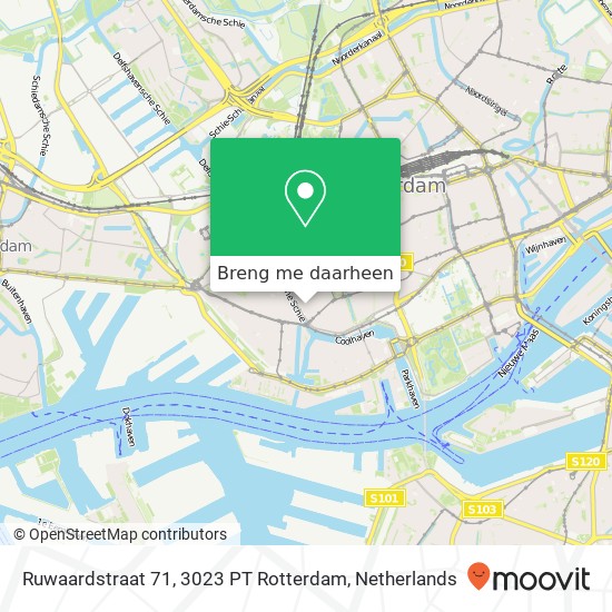 Ruwaardstraat 71, 3023 PT Rotterdam kaart