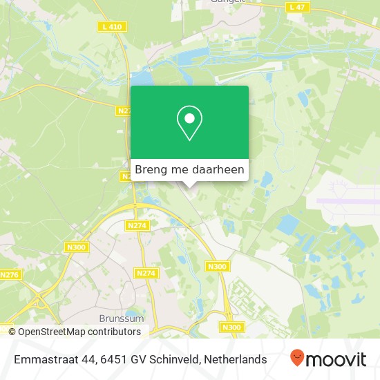 Emmastraat 44, 6451 GV Schinveld kaart