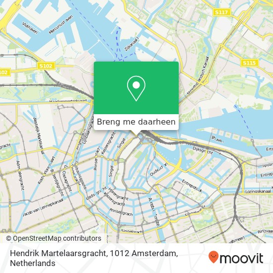 Hendrik Martelaarsgracht, 1012 Amsterdam kaart