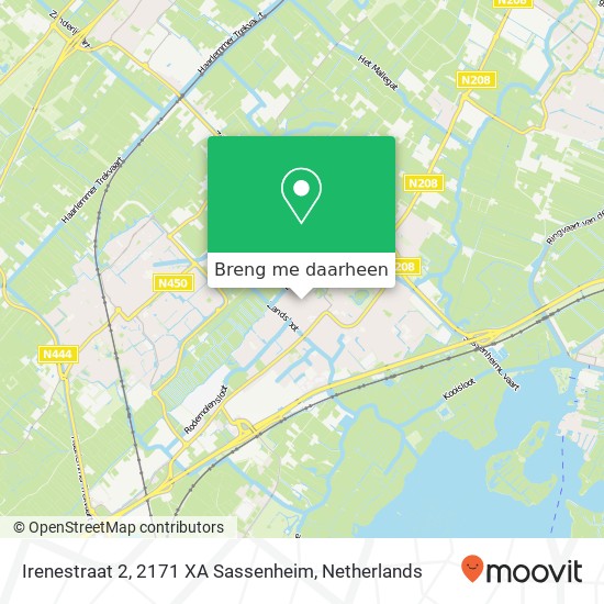 Irenestraat 2, 2171 XA Sassenheim kaart