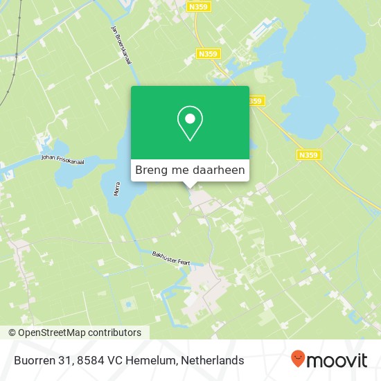 Buorren 31, 8584 VC Hemelum kaart