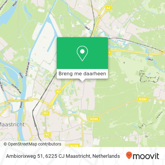 Ambiorixweg 51, 6225 CJ Maastricht kaart