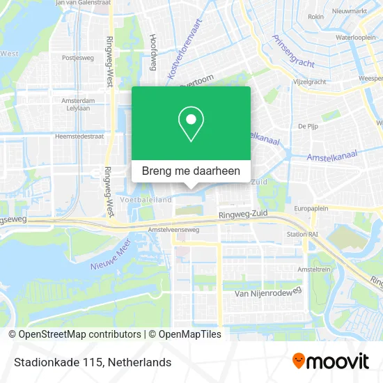 Stadionkade 115 kaart