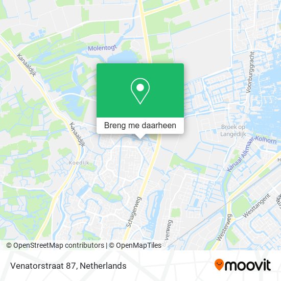 Venatorstraat 87 kaart