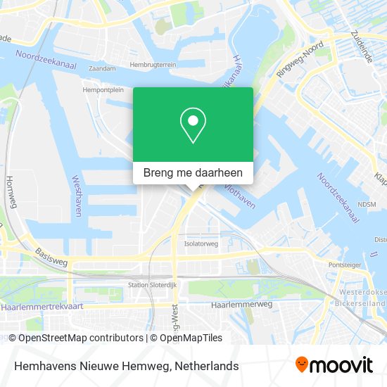 Hemhavens Nieuwe Hemweg kaart