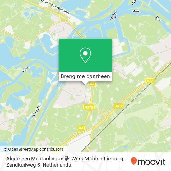 Algemeen Maatschappelijk Werk Midden-Limburg, Zandkuilweg 8 kaart