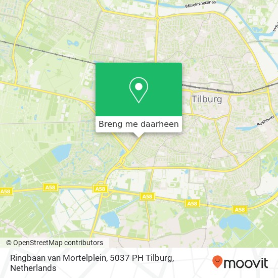 Ringbaan van Mortelplein, 5037 PH Tilburg kaart