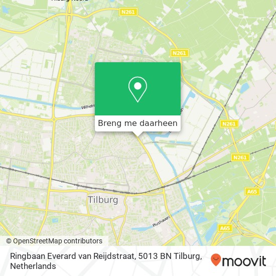 Ringbaan Everard van Reijdstraat, 5013 BN Tilburg kaart