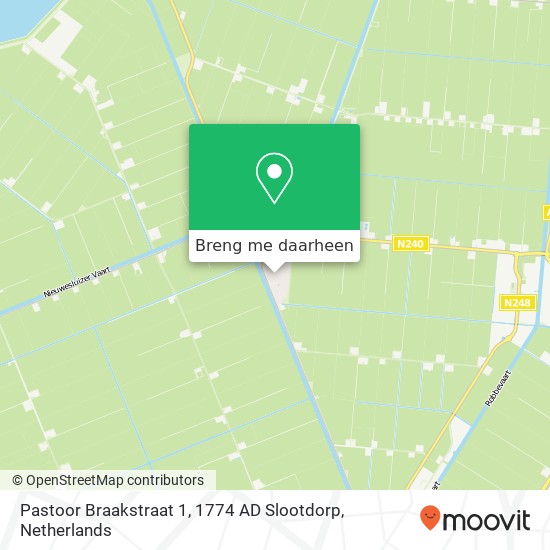 Pastoor Braakstraat 1, 1774 AD Slootdorp kaart