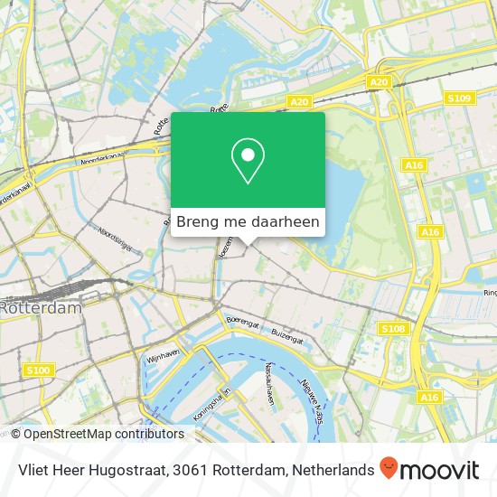 Vliet Heer Hugostraat, 3061 Rotterdam kaart