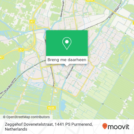 Zeggehof Dovenetelstraat, 1441 PS Purmerend kaart