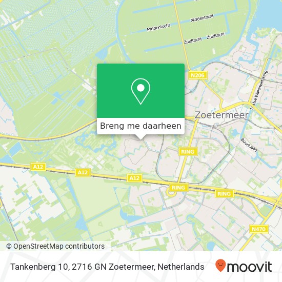 Tankenberg 10, 2716 GN Zoetermeer kaart