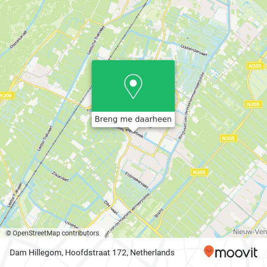 Dam Hillegom, Hoofdstraat 172 kaart