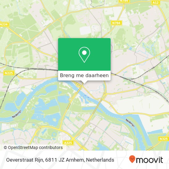 Oeverstraat Rijn, 6811 JZ Arnhem kaart