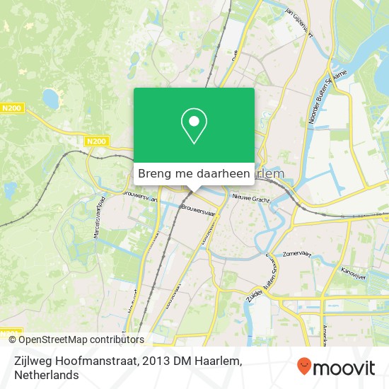 Zijlweg Hoofmanstraat, 2013 DM Haarlem kaart