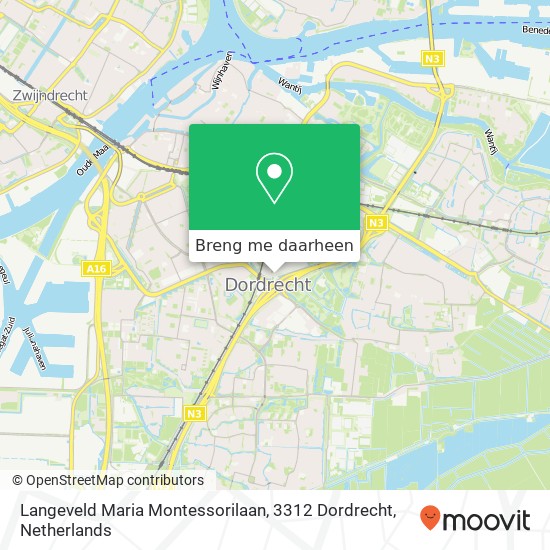 Langeveld Maria Montessorilaan, 3312 Dordrecht kaart