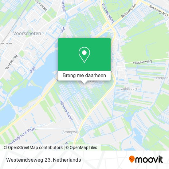Westeindseweg 23 kaart